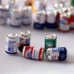 5pcs 1:12 Dollhouse Mini Soda Beer Can Easy Pull Can DIY Food
