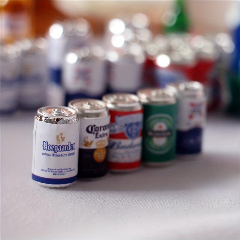 5pcs 1:12 Dollhouse Mini Soda Beer Can Easy Pull Can DIY Food