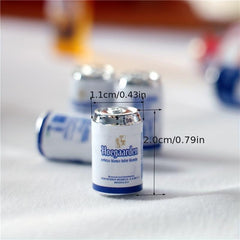 5pcs 1:12 Dollhouse Mini Soda Beer Can Easy Pull Can DIY Food