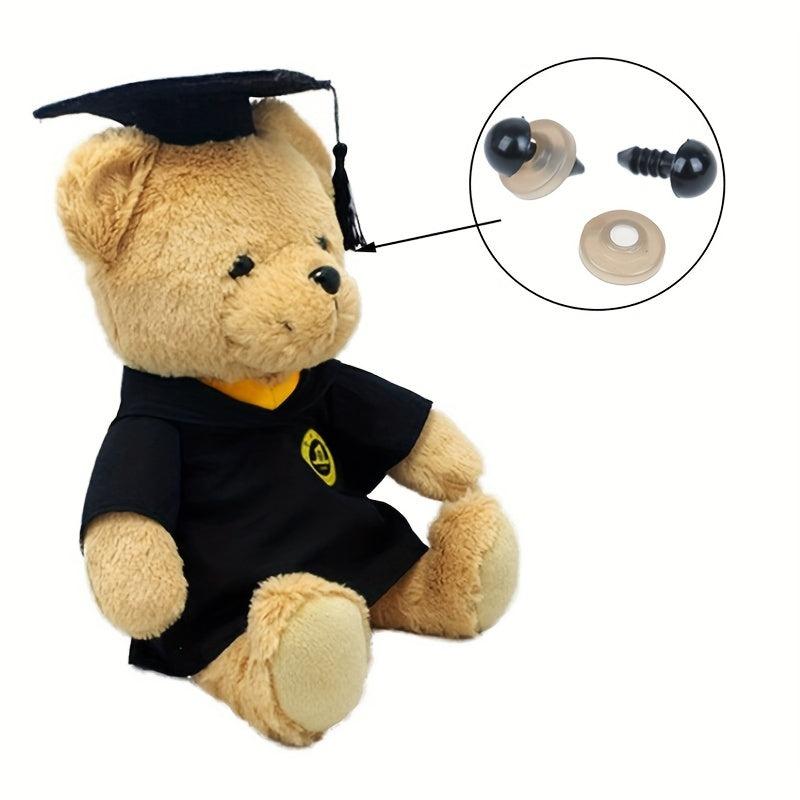 200pcs 6-12mm Plastic Safety Eyes for Dolls Toy Crafts Plush DIY
