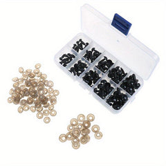 200pcs 6-12mm Plastic Safety Eyes for Dolls Toy Crafts Plush DIY