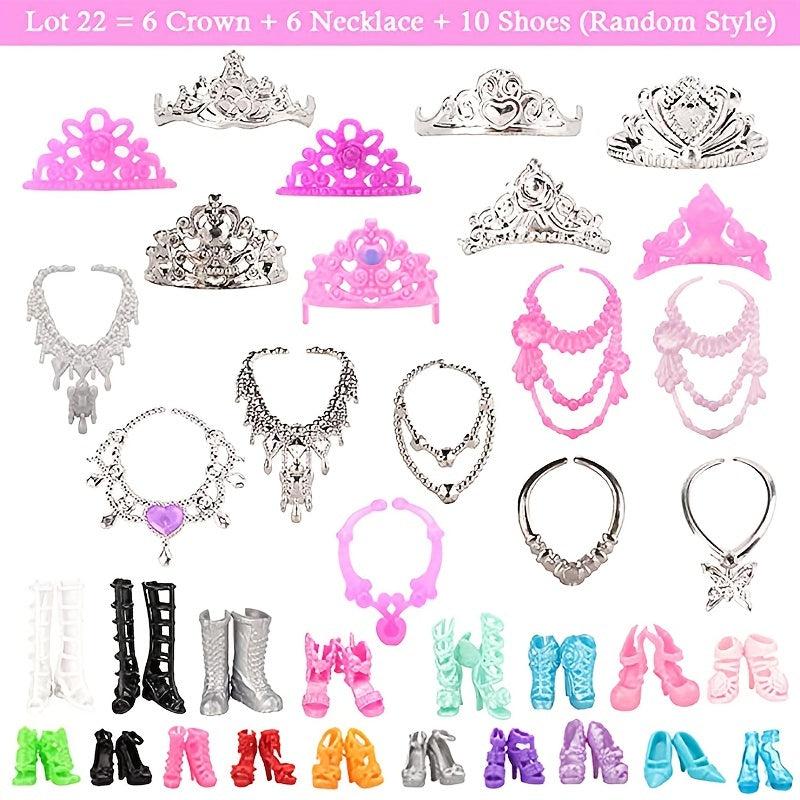 32 Doll Clothes and Accessories Set for 11-Inch Dolls