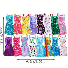 10-Piece Stylish Dress & Accessories Set - Ideal Gift for Girls