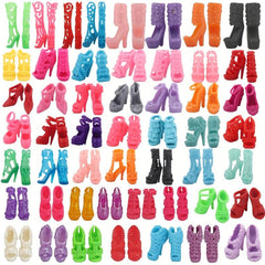 20 Pairs Random Style Doll Shoes Sandals High Heels 11 81inch Dress Up Shoes