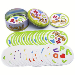 Spot It Iron Box Fun Game for Kids Families and Parties