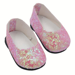 45 72 cm Doll Glitter Shoes Set for Dress Up, Bling Shoes for Girls