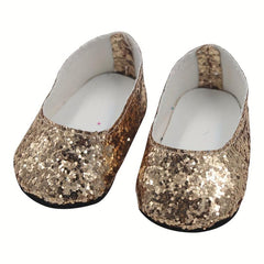 45 72 cm Doll Glitter Shoes Set for Dress Up, Bling Shoes for Girls