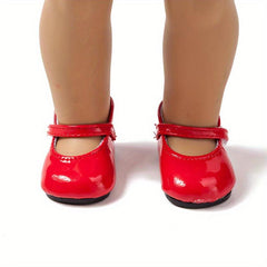 Leather Shoes for 45-72 cm American Doll, Set of 9 Colors