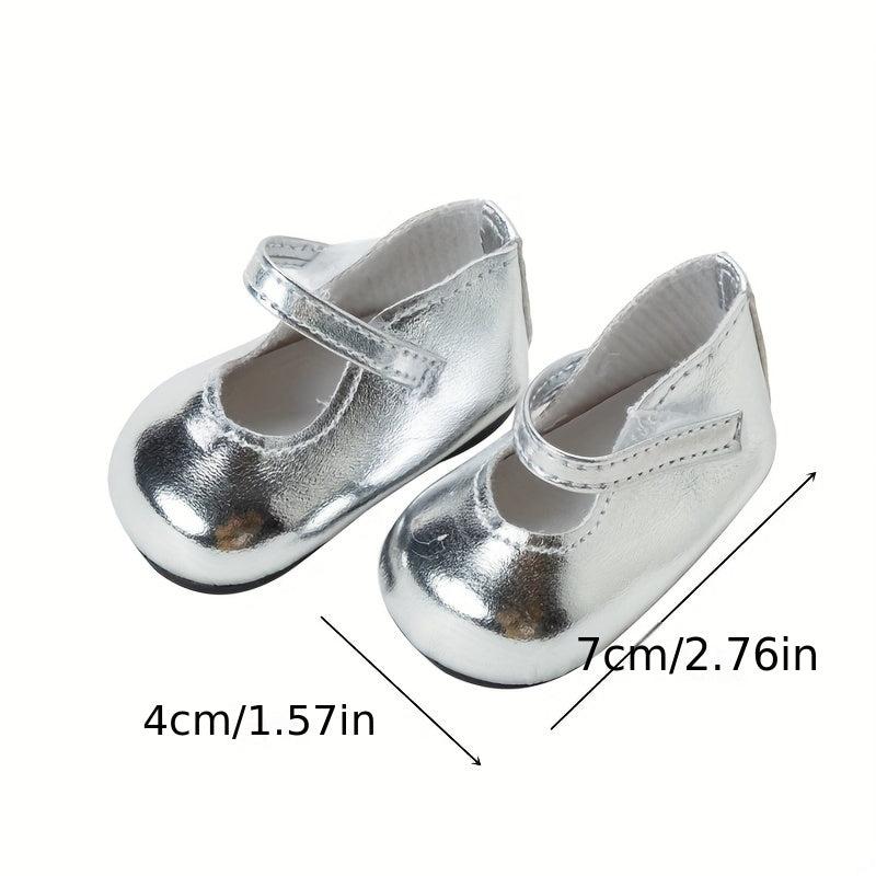 Leather Shoes for 45-72 cm American Doll, Set of 9 Colors
