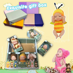 Mini Reborn Baby Doll Washable PVC Material Realistic Baby Doll