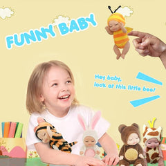 Mini Reborn Baby Doll Washable PVC Material Realistic Baby Doll