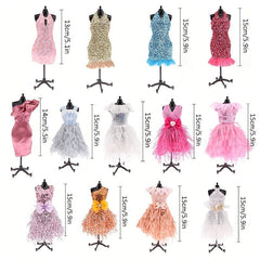 Mini Doll Evening Dress for Doll House