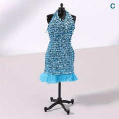 Mini Doll Evening Dress for Doll House