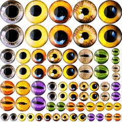 70pcs Doll Glass Eye Beads Set 8mm 12mm 16mm 25mm