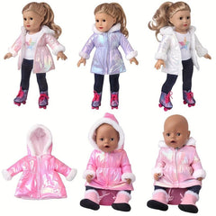 Newborn Doll Down Jacket Winter Doll Clothing for 14-18 Inch Doll