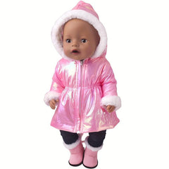 Newborn Doll Down Jacket Winter Doll Clothing for 14-18 Inch Doll