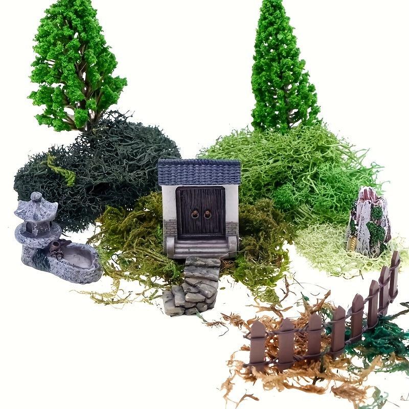 Forest Green Reindeer Moss Lichen 50g 1.76oz for Fairy Tale Garden