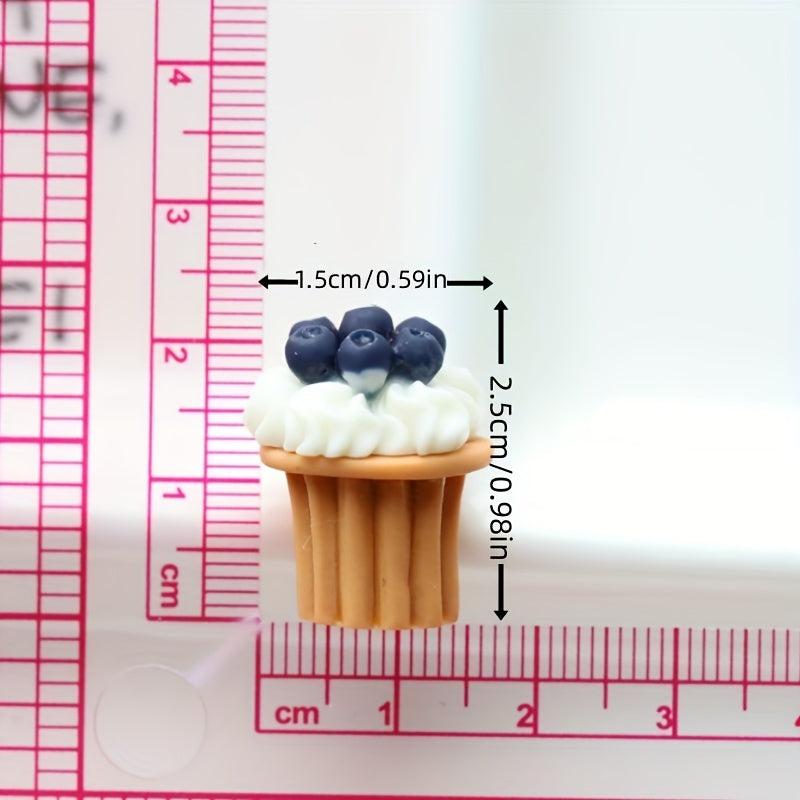 11pcs Mixed Resin Dollhouse Kitchen Accessories Create Your Own 3D Cake Decor