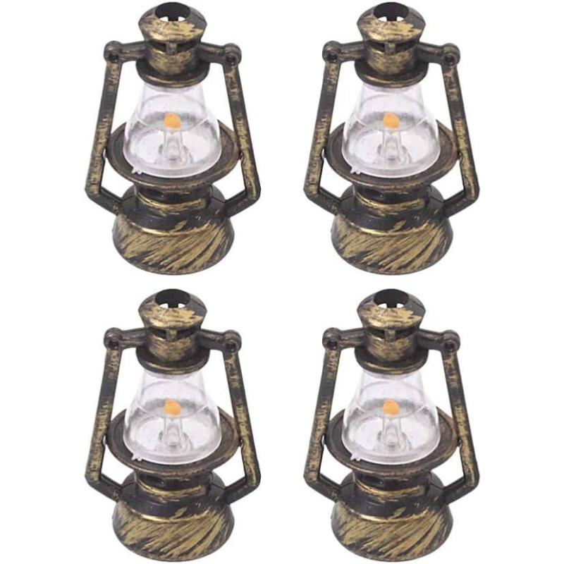 2pcs Mini Kerosene Lantern Fairy Garden Ornaments