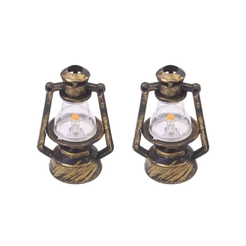 2pcs Mini Kerosene Lantern Fairy Garden Ornaments