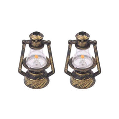 2pcs Mini Kerosene Lantern Fairy Garden Ornaments