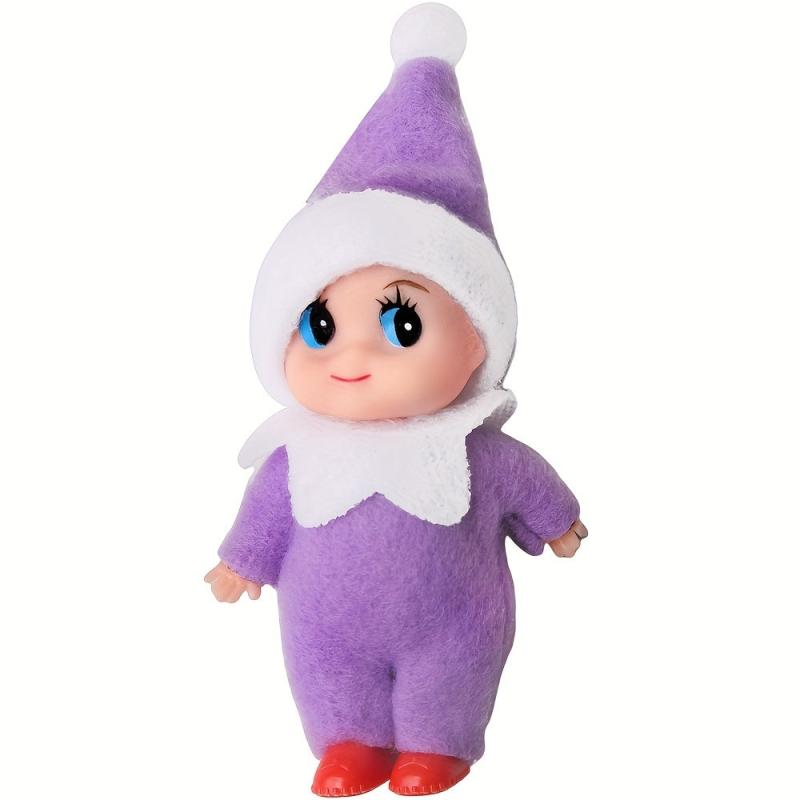 Christmas Elf Doll Baby Elf Bookshelf Elf Doll PVC Felt Doll Toy For Kids