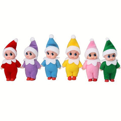 Christmas Elf Doll Baby Elf Bookshelf Elf Doll PVC Felt Doll Toy For Kids