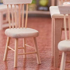 2pcs 1:12 Scale Wooden Dollhouse Chairs for Dollhouse & Garden Photography