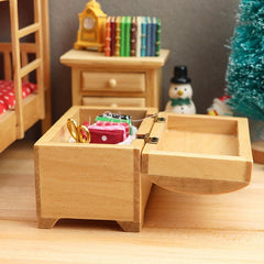 Dollhouse Storage Box Bedroom Treasure Chest Case Furniture Decor