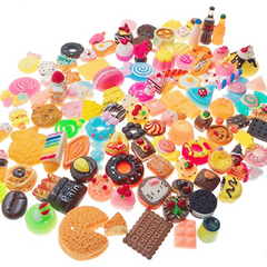 45pcs Dollhouse Food & Drinks Bottles for Pretend Play Kitchen Grocery