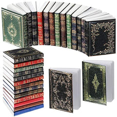 24pcs Mini Books Doll House Decoration Accessory Set 1:12 Scale Various Models