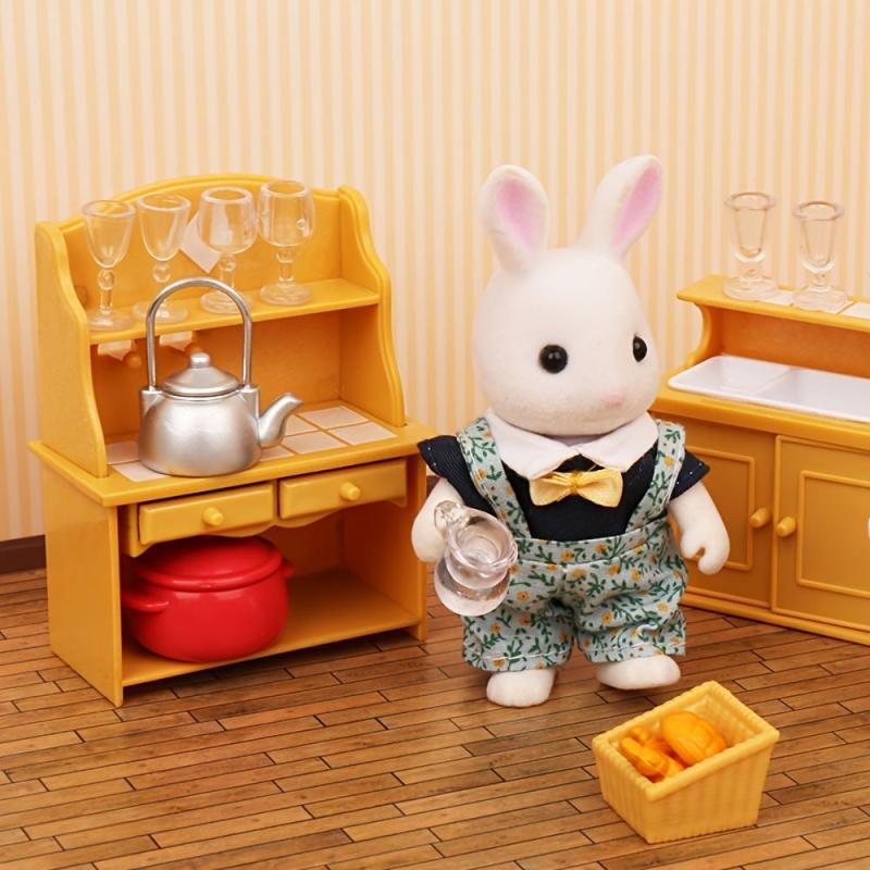 1:12 Mini Forest Family Rabbit Dollhouse Furniture