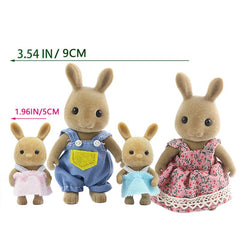 1:12 Mini Forest Family Rabbit Dollhouse Furniture