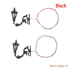 1:12 Scale Flower Wall Lamp Model for Dollhouse Decor with LED Light
