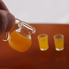Dollhouse Mini Milk Orange Juice Bottle Kitchen Toy