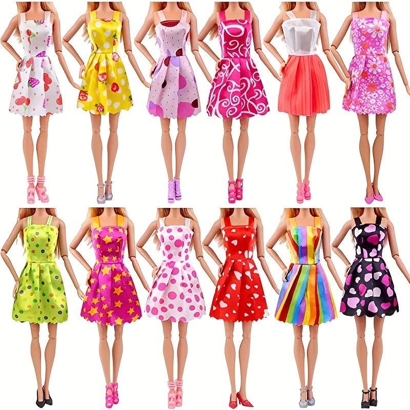 26pcs Mixed Style Mini Skirts, Necklace, Shoes Doll Accessories Set