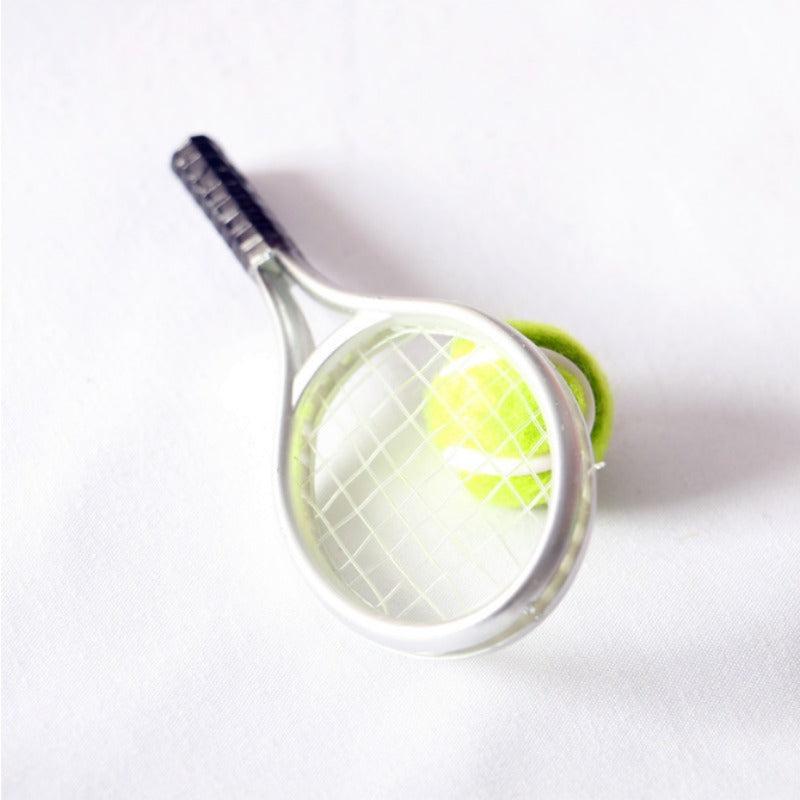 Doll Tennis Racket Racquet Ball Bag Photo Props DIY Dollhouse Accessories