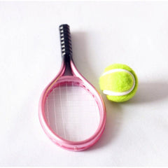 Doll Tennis Racket Racquet Ball Bag Photo Props DIY Dollhouse Accessories