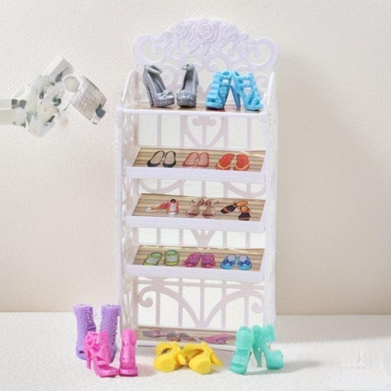 Doll Shoe Collection: 10 Pairs High Heel Boots Sandals for 11.5 Inch Girl Dolls