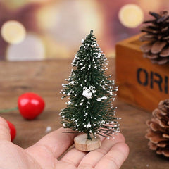 Mini Snow Christmas Tree Doll House Decoration