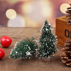 Mini Snow Christmas Tree Doll House Decoration