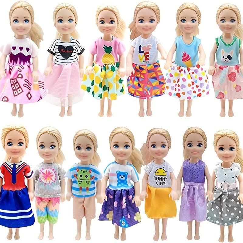 20pcs 15-24cm Chelsea Girl Doll Clothes Set - Colorful Dresses & Accessories