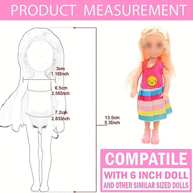 20pcs 15-24cm Chelsea Girl Doll Clothes Set - Colorful Dresses & Accessories