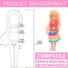 20pcs 15-24cm Chelsea Girl Doll Clothes Set - Colorful Dresses & Accessories