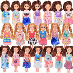 20pcs 15-24cm Chelsea Girl Doll Clothes Set - Colorful Dresses & Accessories