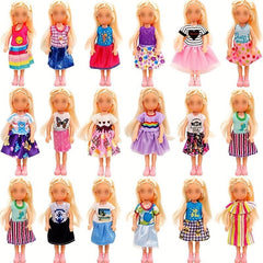 20pcs 15-24cm Chelsea Girl Doll Clothes Set - Colorful Dresses & Accessories