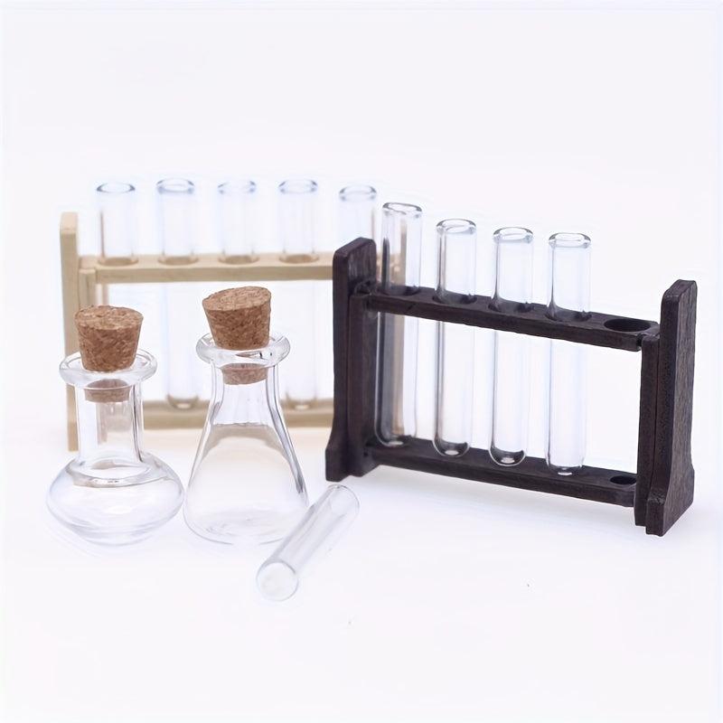 Mini Glass Test Tube Measuring Cup Set - Dollhouse Decoration
