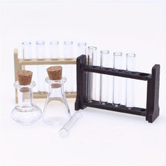 Mini Glass Test Tube Measuring Cup Set - Dollhouse Decoration