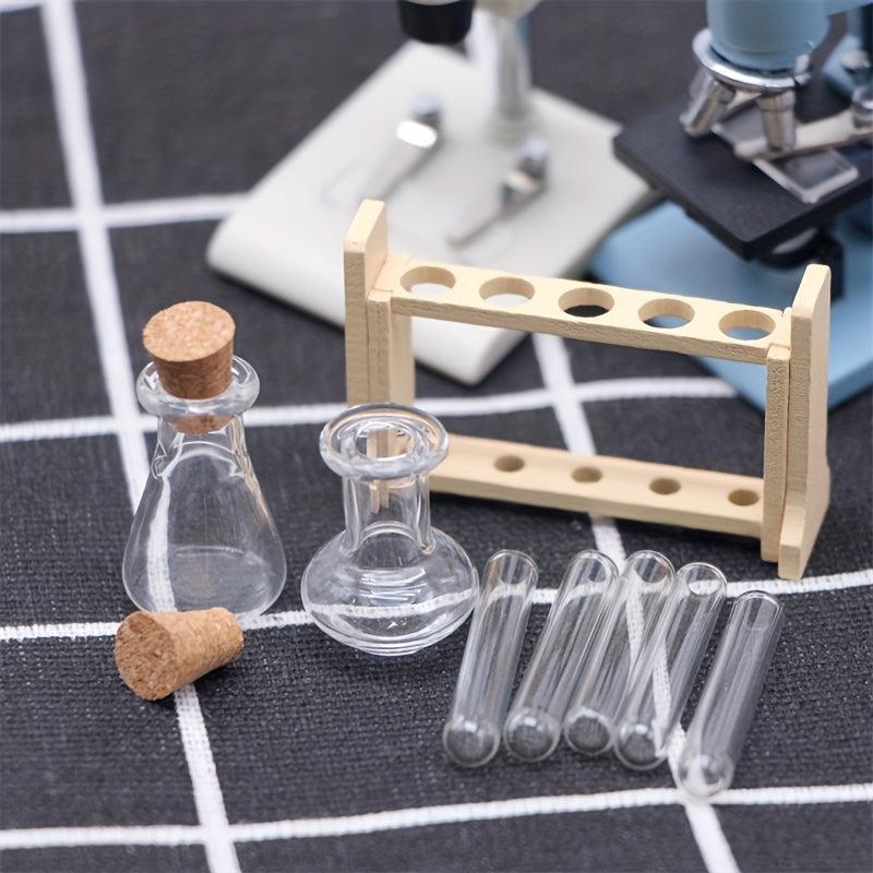 Mini Glass Test Tube Measuring Cup Set - Dollhouse Decoration