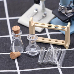 Mini Glass Test Tube Measuring Cup Set - Dollhouse Decoration